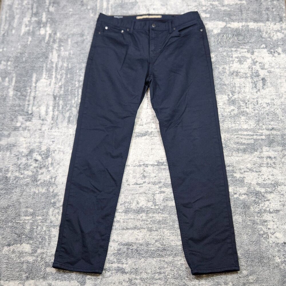 Banana Republic Travel Jean Mens 33x32 Slim Fit Navy Blue Cotton Stretch Pants